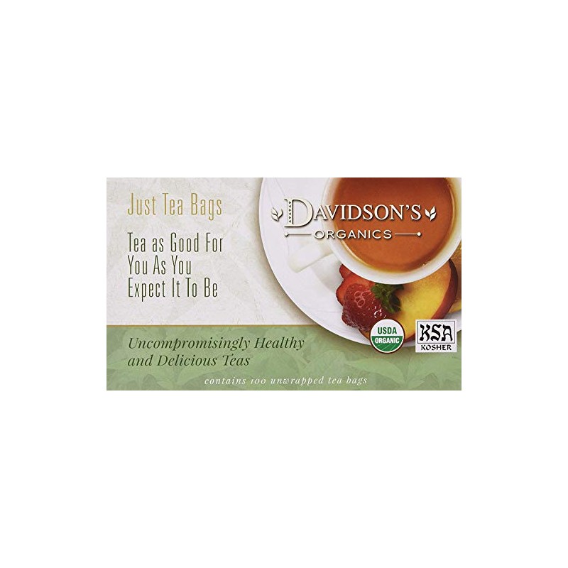 Davidson's Organics, Decaffeinated Wild Strawberry, 100-count Unwrapped Tea Bags