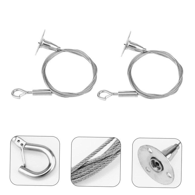 Operitacx 2 Pcs Adjustable Wire with Hook Hanging Rope for