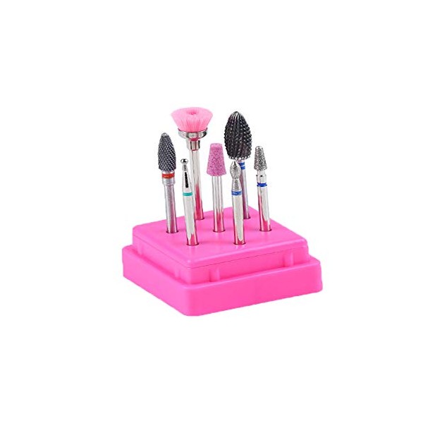 7 Pcs Nail Drill Bit Set Tungsten Carbide Diamond Nail