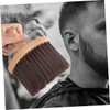 PACKOVE Wood Handle Soft Brush for Men's Beard Hairdressing Salon
