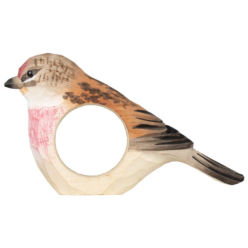 Wildlife Garden WG4572 Napkin Ring Blood Handcarved Wooden Napkin Ring