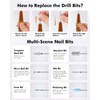 HOMEASY Nail Drill 40000RPM - Rechargeable Nail File with Bits,