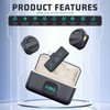 Wireless Lavalier Microphone, Mini Lapel Microphone Wireless with Hi-Fi Audio,