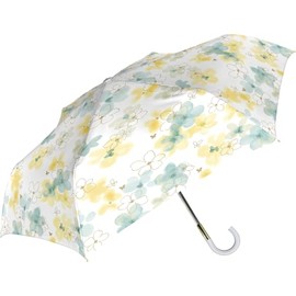 [Nakatani] Parasol Folding Umbrella, Hand Opening, For Both Sunny and Rainy Weather, UV Floral, Folding, Daisy Yellow, UV Protection, UPF50, Heat Shield, 21.7 inches (55 cm)