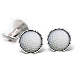 SharedImagination Golf Tie Clip, Golfball Cufflinks, PGA Tour Cuff Links, Sports Jewelry, Birthday Gifts