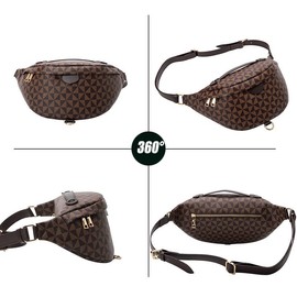 Versatile Women's Designer Fanny Pack - Sling Bag for On-the-Go Style & Travel - Perfect as Crossbody or Chest Bum Bag (Brown)