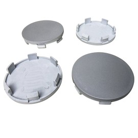 MYBA-S Hub Caps, Wheel Cover - 63 mm x ~58.5 mm x 7.5 mm, Grey - Universal ABS Plastic - 4 Pcs