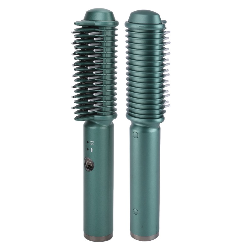 Cordless Hair Straightening Curling Brush Evenly Quickly Heating USB Rechargeable
