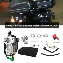 Generator Carburetor Replacement for Harbor Freight Predator 420CC 5000 6000 6500 7000 8750 Watt 188F Generator 13HP 14HP 15HP 16HP 69671 68530 68525 69672 69674 68529 68526 8750