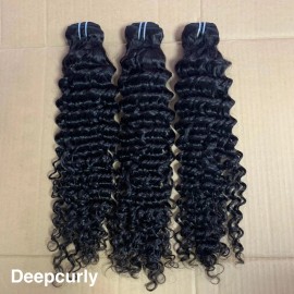 14a Grade Human Hair Bundles Bone Straight Original Burmese Curly Human Hair Wigs Bundles Supplier Hair Extensionscolor: 1 bundle deep culry, Stretched Length: 12 inches