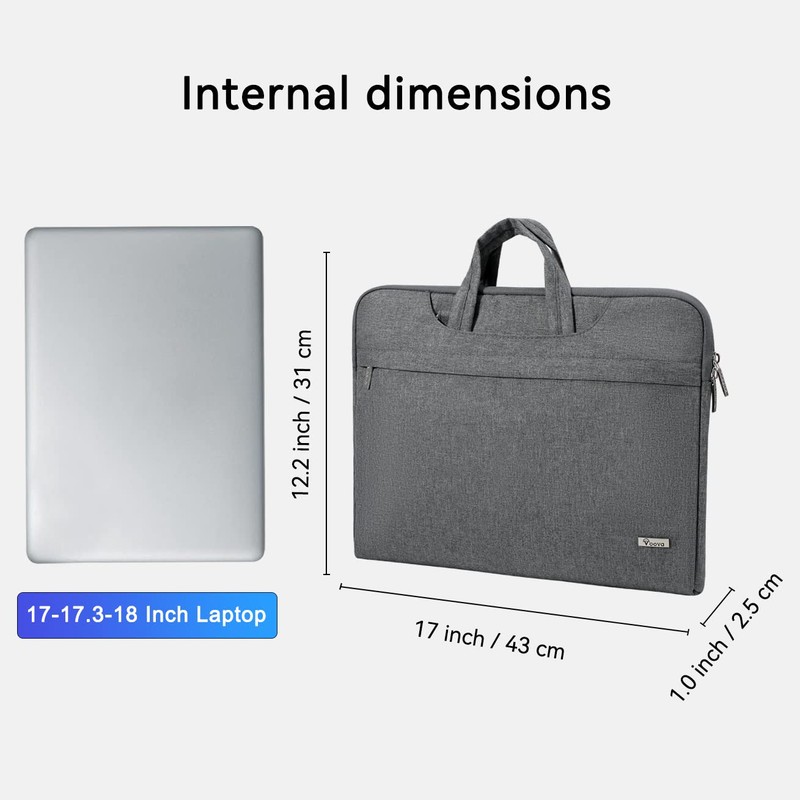 Voova Laptop Bag 17 17.3 Inch Water-resistant Laptop Sleeve Case