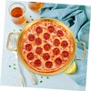 Operitacx Stainless Steel Pizza Plate Perforated Baking Tray for Even