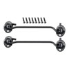 Cabin Hook Gate Hook Lock Black,150mm Stainless Steel Heavy Duty