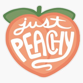 Magnet Just Peachy Magnet Bumper Sticker Car Magnet Flexible Reuseable Magnetic Vinyl 5"