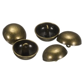 sourcing map 5pcs Half-Domed Metal Sewing Buttons, 20mm / 3/4" Half Round Mushroom Pearl Cap Metal Buttons with Shank for Blazer Suit, Coat, Jacket Cloth Garment Decoration, Bronze