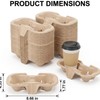 2 Cup Disposable Coffee Trays,Pulp Fiber Cup Holder Commercial Compostable