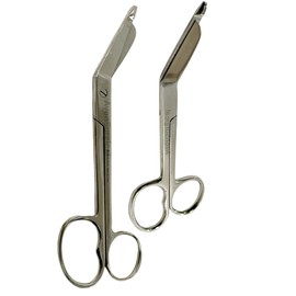 2 Pack Bandage Cutting Scissors 5.5" + 7.25" EMT Shears, Nurse, Paramedic Scissors - Silver - Stainless Steel