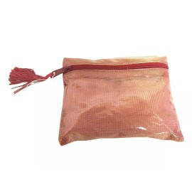 NORDIC HOUSE DESIGNS ZIP CASE COSMETIC BAG/MONEY HOLDER PLASTIC MESH DESIGN