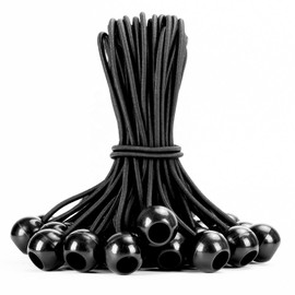 20pcs Ball Bungee Cords Tent Fix Rope Tarpaulin Bungee Ball Cords 5 Inches for Canopy Camping Shelter Gazebo Projector Screen Tent Poles with UV Resistant
