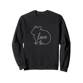 Hamster Love Line Art Cute Small Pet Animal Hamster Lover Sweatshirt