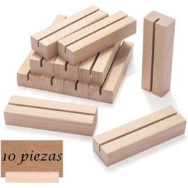 JIAQCN 10 Piezas Porta Menu, Numeros De Mesa, Se Pueden Poner Tarjetas De Felicitación, Tarjetas De Localización, Menús, Etc, Disponible para Bodas, Restaurantes, Cafeterías