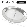 6 Packs Stainless Steel Oval Platter, Metal Plates, Oval Aluminum