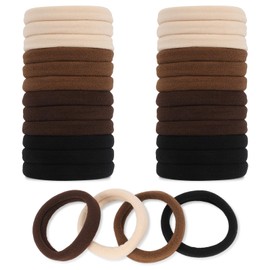 YESIACE Hair Ties for Women, 120 Pack Colorful Elastic Hair Bands, 2 Inch Seamless No-Damage Hair Elastics (colorful-120)