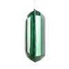Vickerman 8" Dark Green Rectangle Jewel Glitter Ornament, Includes 2