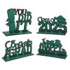 4 Pcs Green Graduation Desktop Decorations, Class of 2025 Graduate