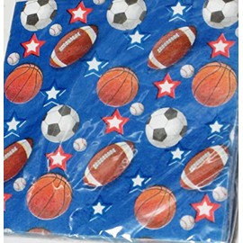 Sports Paper Napkins - Football, Soccer and Basketball