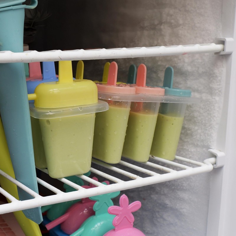 Ice Lolly Moulds, Healthy Refreshing Fruit Treat Maker with Sticks