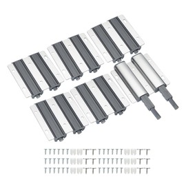 sourcing map 6Pcs Double Magnetic Push Latches, Zinc Alloy Push Open Door Push Release Latch Cabinet Hardware for Cabinet Drawer Door Press Out Closure Cabinet Hardware, Silver