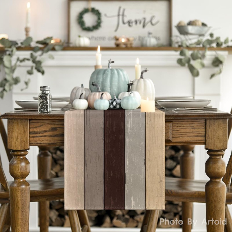 Artoid Mode Brown Planken Antique Old Rustic Wood Autumn Table