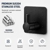 Mulbijeo Ganci Adesivi, 6 Pezzi, Accessori Bagno, Acciaio Inox Nero,