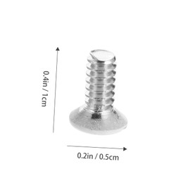 DOITOOL 200 Pcs Switch Panel Screws Electrical Screwless Wall Plate Cam Door Hinge Wall Plates Screws Outlet Covers Outlet Cover Screws Hole Recessed Outlet Hinge Repair Plate Carbon Steel