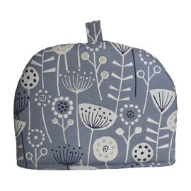 Fryetts Bergen Blue Off White Scandi Flowers Tea Cosy