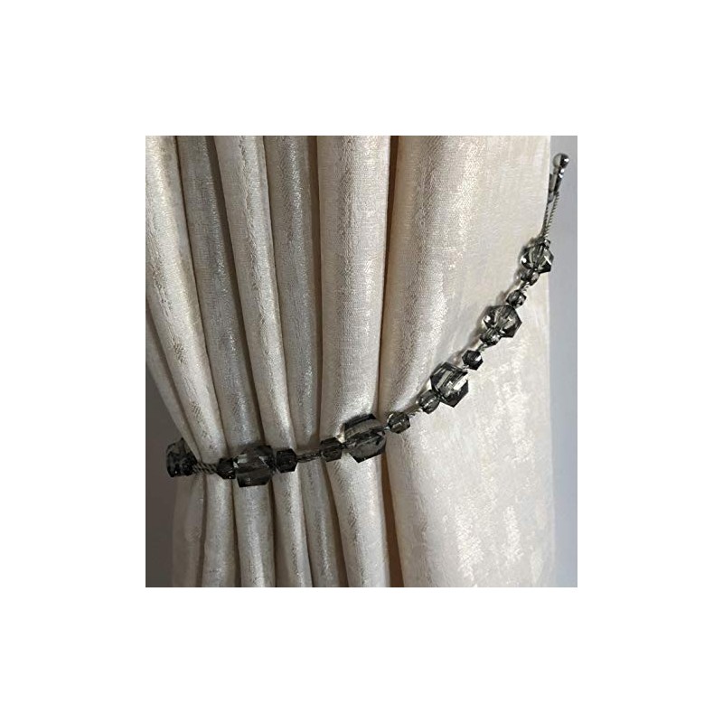Alan Symonds Tiffany Acrylic Beaded String Curtain Tie Backs -