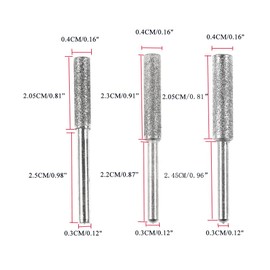 SagaSave 12PCS Chainsaw Bits Set File Sharpening Polishing Tool Diamond Chainsaw Sharpener Burr Highly Hard Alloy Handle for 3/8 inch Electric Mini Grinder