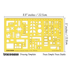 Traceease House Plan,Interior Design & Furniture Templates for Kitchen/Bed/Bath-Drafting Tools-Architecture Combination Stencils