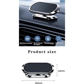 GRILLIN Car Phone Holder, 360° Rotation Car Mount (2 Pack) Magnetic Universal for Car with Magnetic Dashboard