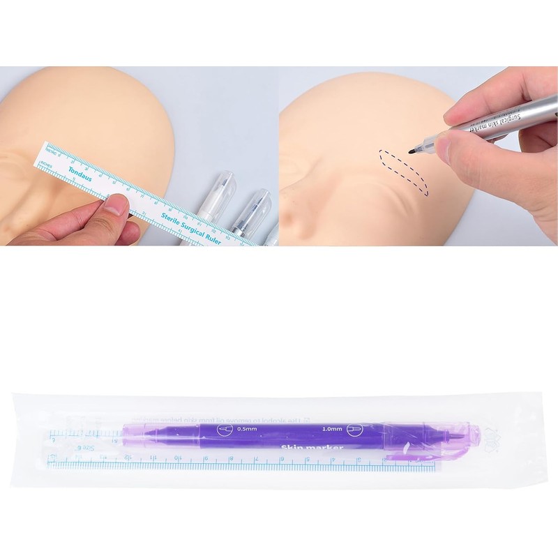 10 Uds. Rotulador De Cejas De Doble Punta Microblading Con