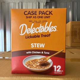 Hartz Delectables Stew  Chicken And Tuna 12ct 8x 96 Units EXP 07/26