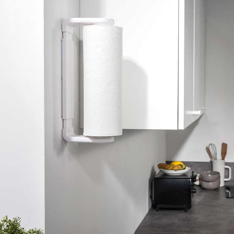 simpletome Kitchen Roll Holder One Hand Pull Adaptive Tension Arm