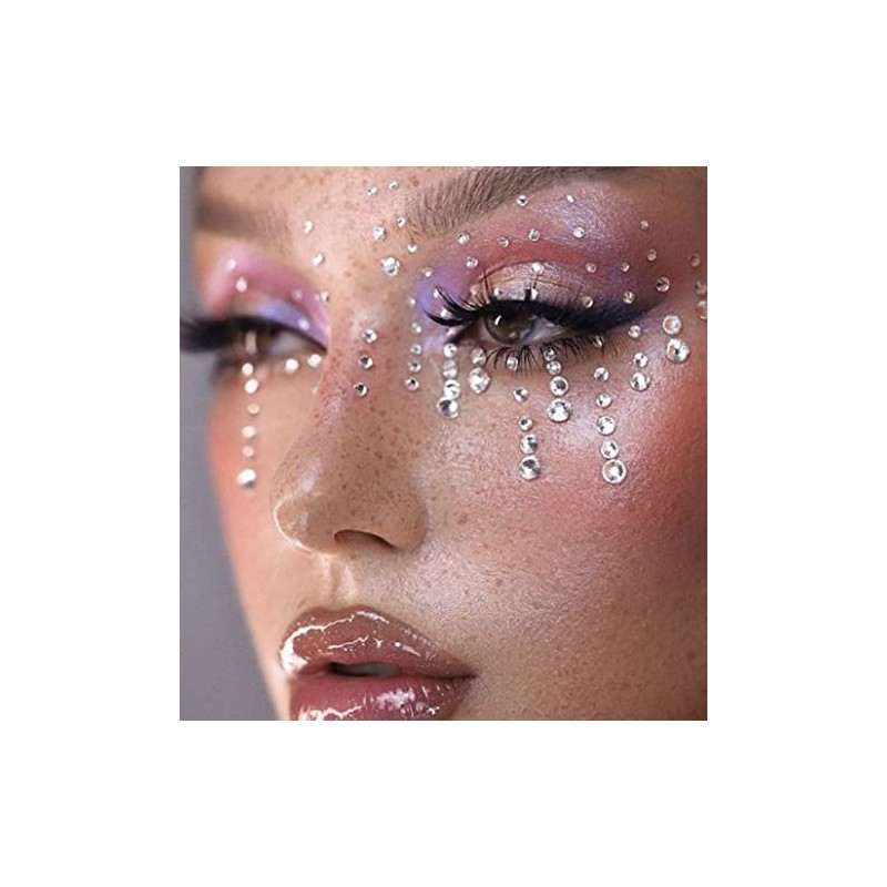 Nail Gems, Flat Back Crystal Rhinestones with Pick Up Tweezer