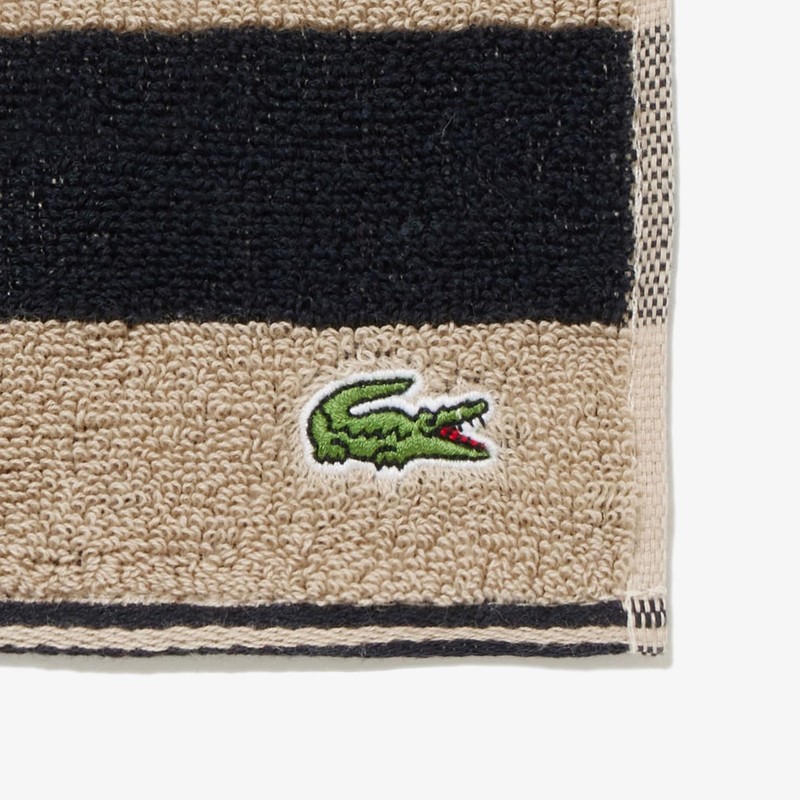 Lacoste Large Border Towel Handkerchief LN002J Gray 00, gray