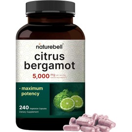 NatureBell Extra Strength Citrus Bergamot 25:1 Fruit Extract 5000mg Equivalent 240 Capsules