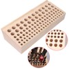 98 Holes Leathercraft Tool Storage Holder Wooden DIY Tool Rack,