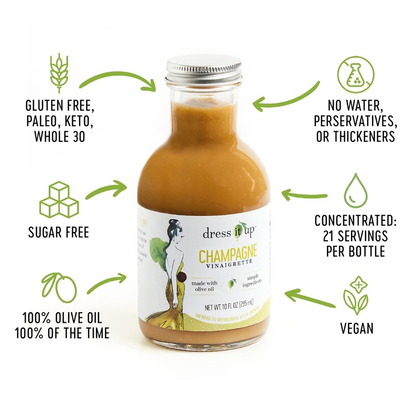 Dress It Up, Champagne Vinaigrette Salad Dressing, 10 oz