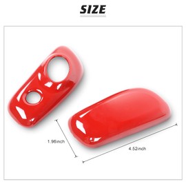 JeCar Interior Center Consoel Gear Shift Knob Cover Trim for 2009-2014 Ford F150 Red Interior Accessories