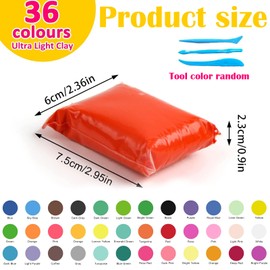 PMELCXD Modelling Clay Set, Air-Drying Modelling Clay Set - Versatile 36 Colours Air Kneading Set, Perfect for All Clay Works, Magic Mixies, Playmobil and Apoxie Sculptures